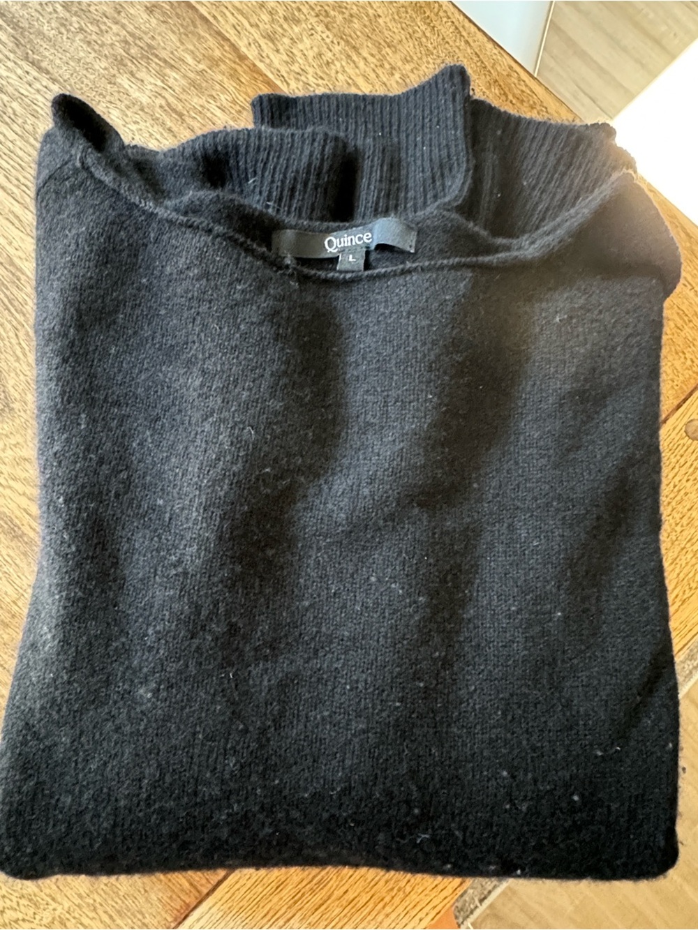 Quince Black Cashmere Boatneck Sweater